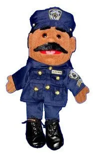 African-American Policeman Puppet (Movable Mouth)