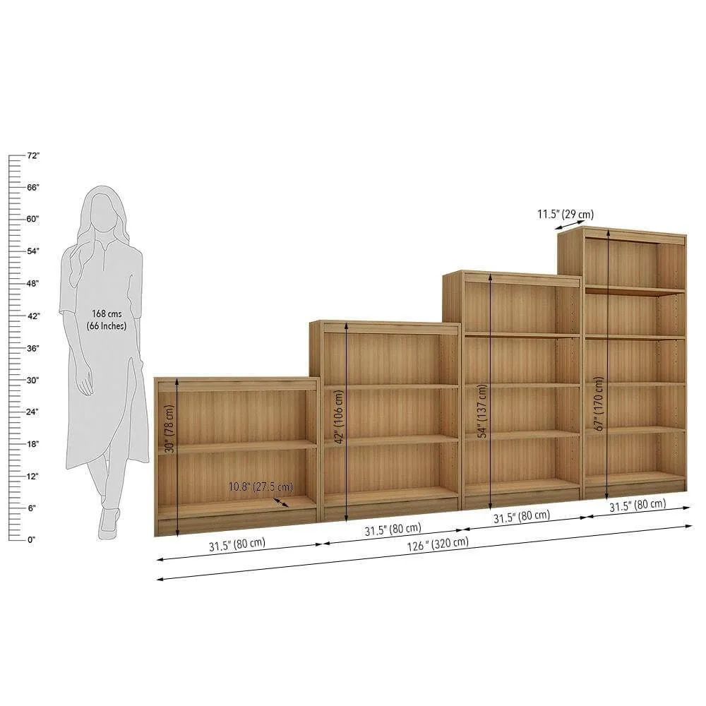 Alpha Storage Cabinets, Set of 4, Misty Oak *Combo Offer*