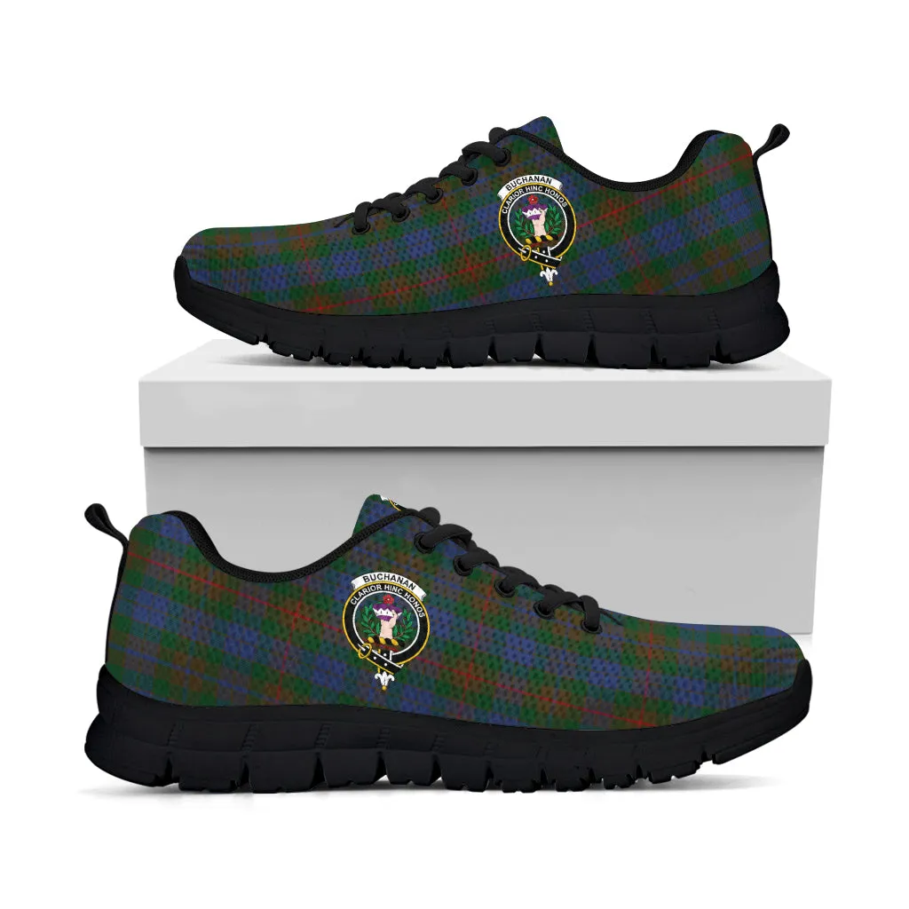 Buchanan Hunting Tartan Sneakers with Family Crest