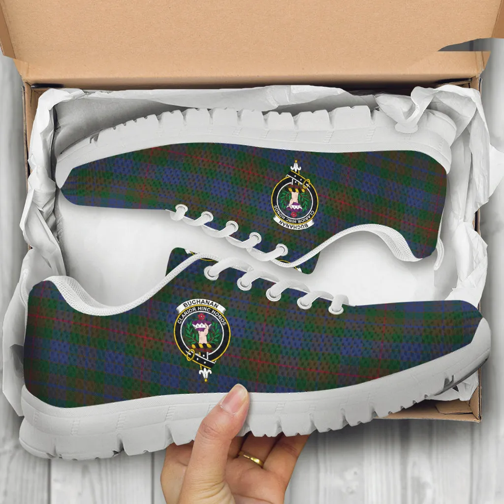 Buchanan Hunting Tartan Sneakers with Family Crest