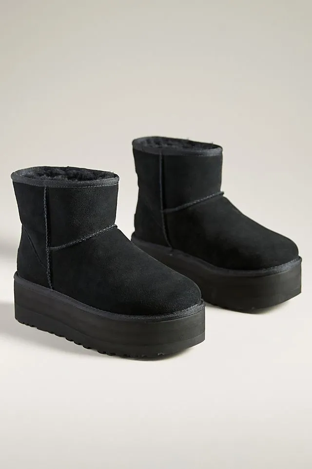 Classic UGG mini platform boots, black