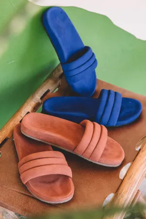 Cobalt Suede Low Key Slide