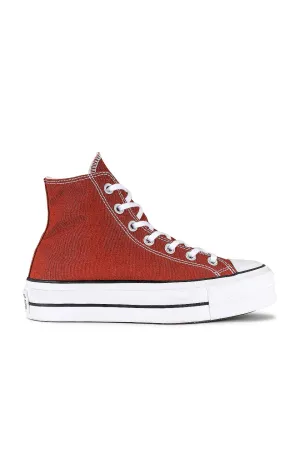 Converse Chuck Taylor All Star Lift Platform Sneakers in Ritual Red, White, & Black