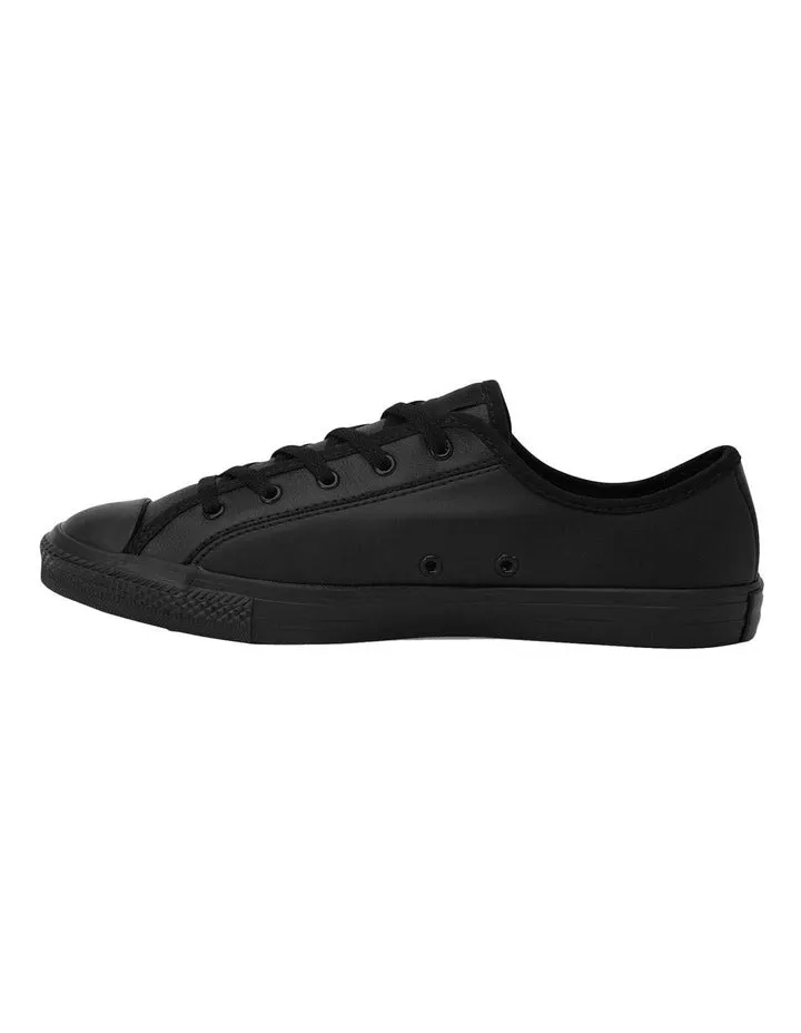 CONVERSE CHUCK TAYLOR DAINTY LEATHER - WOMEN - BLACK/BLACK