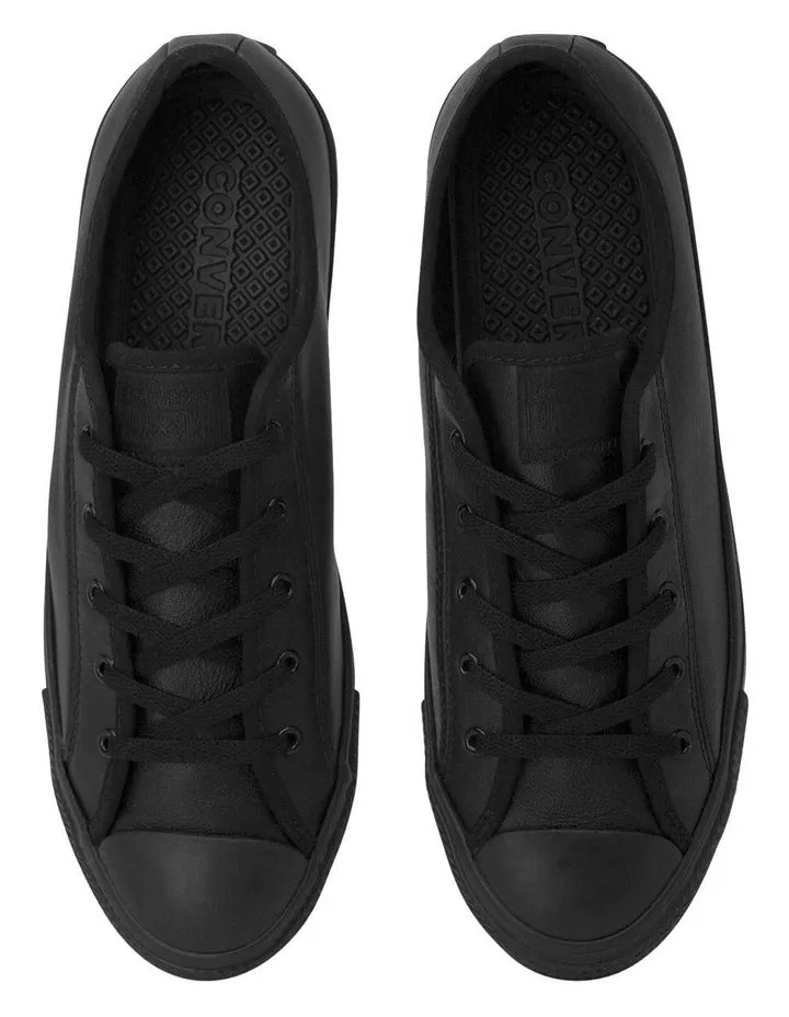 CONVERSE CHUCK TAYLOR DAINTY LEATHER - WOMEN - BLACK/BLACK