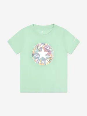 Converse Girls Chuck Patch Graphic T-Shirt in Green