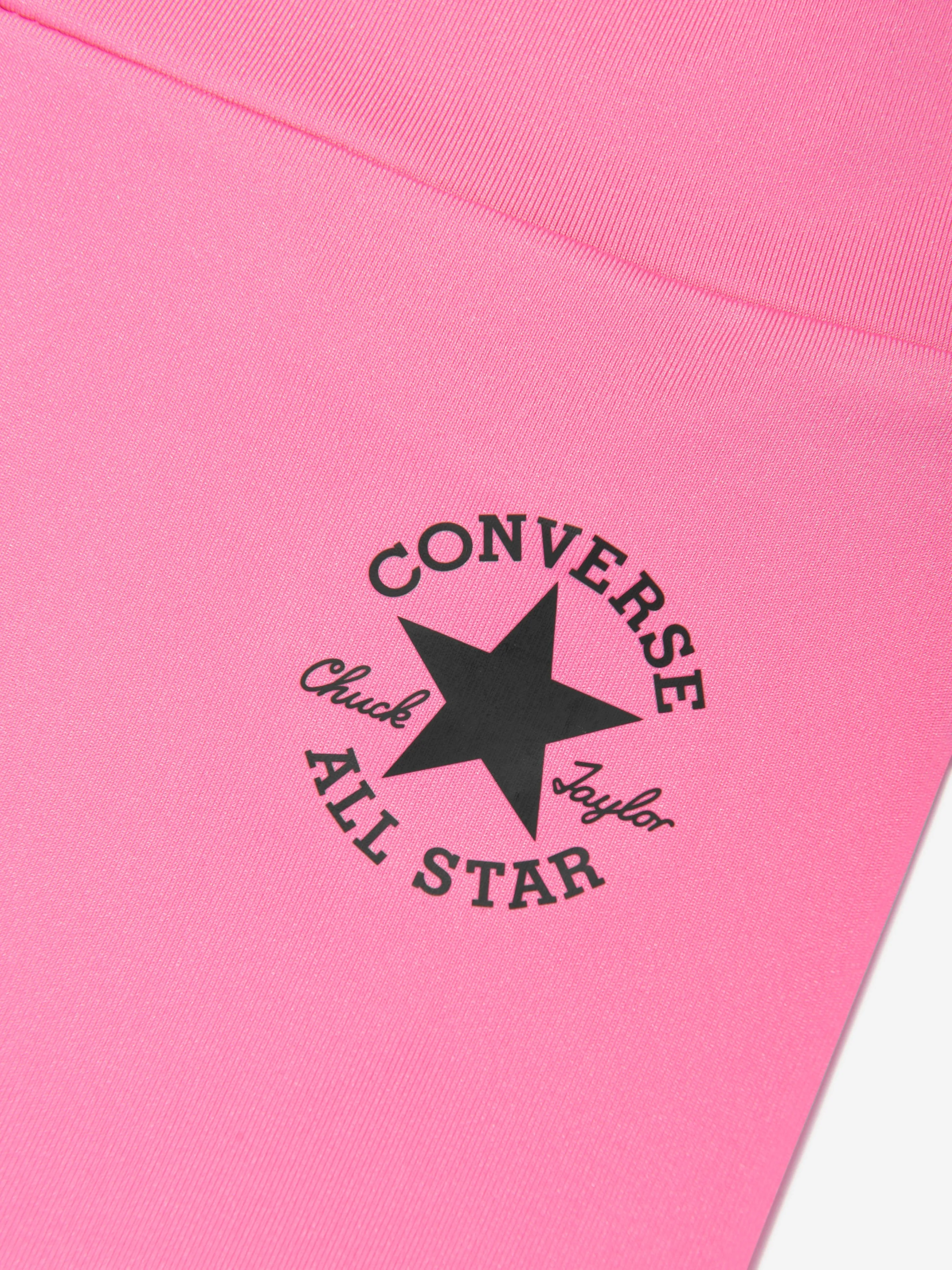 Converse Girls Chuck Patch High Rise Leggings in Pink