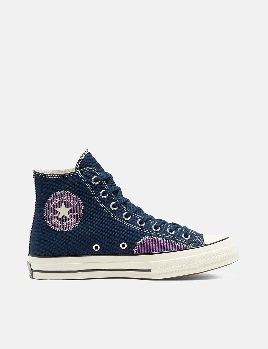 Converse Nautical Prep 70's Chuck Taylor Hi (167072C) - Obsidian/Peony Pink/Egret