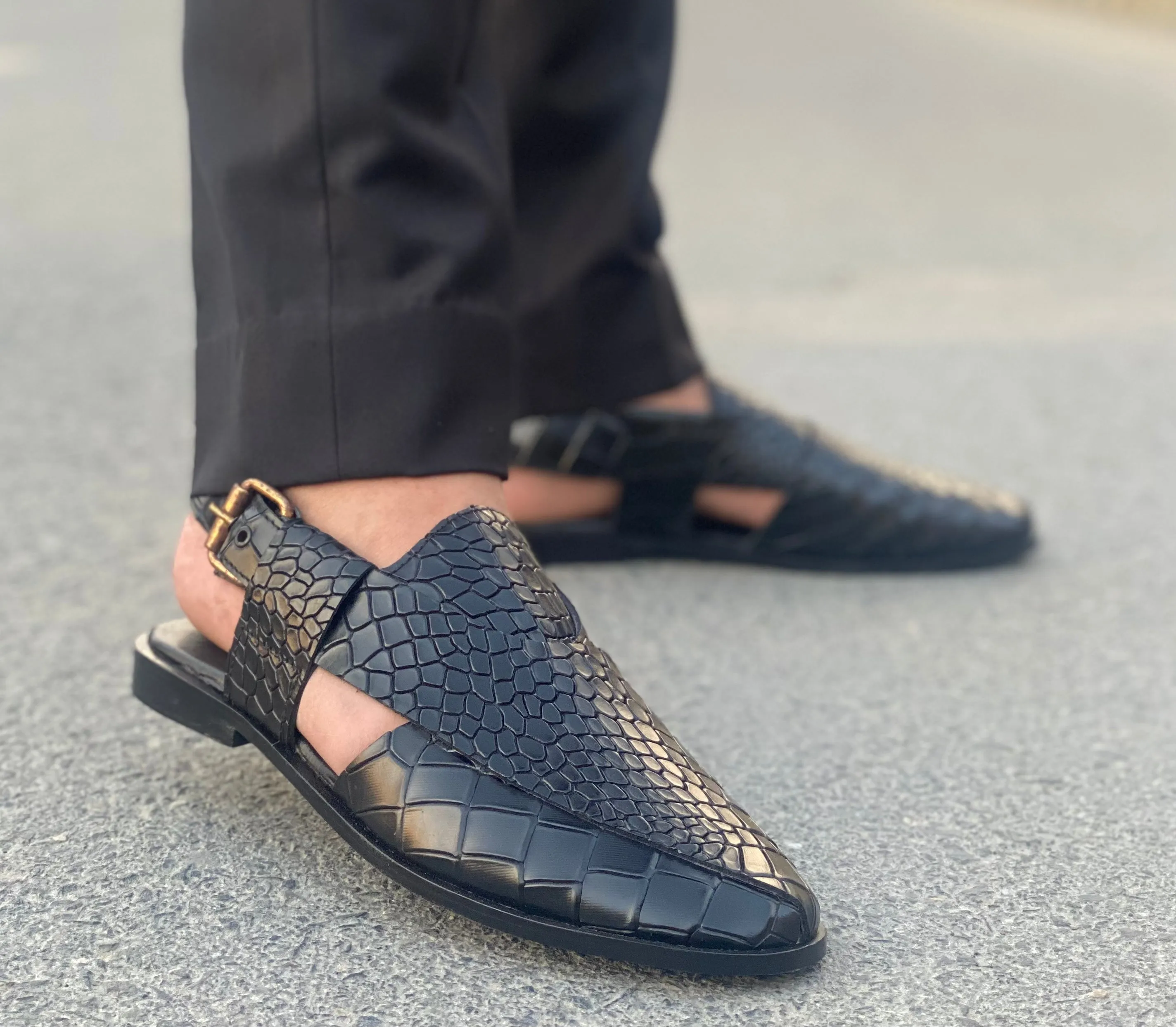 Embosed Peshawari Chappal 691