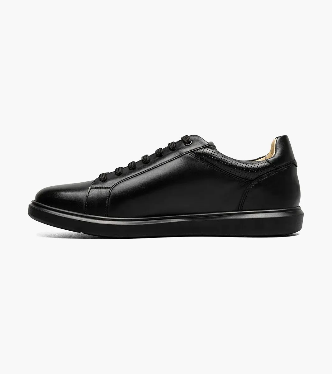 Florsheim Mens Social Lace to Toe Sneaker Shoe-Black