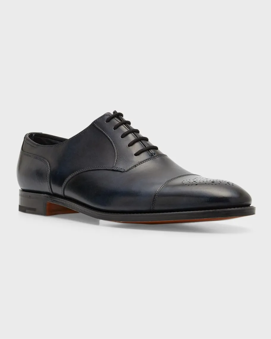 Hartland Cap Toe Brogue John Lobb Men's Leather Oxford Shoes