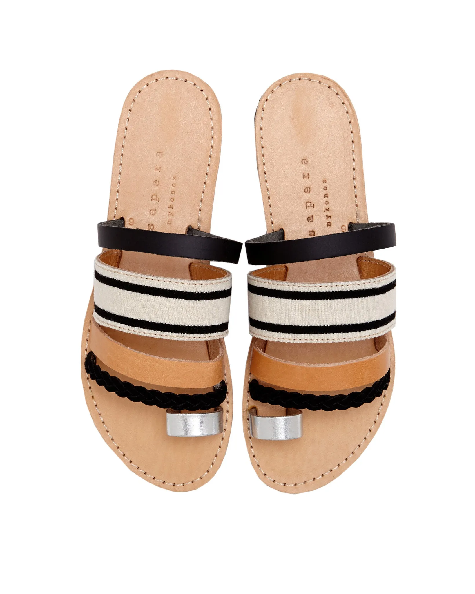 Isapera Sandals | Gerbera in Stripe - FINAL SALE