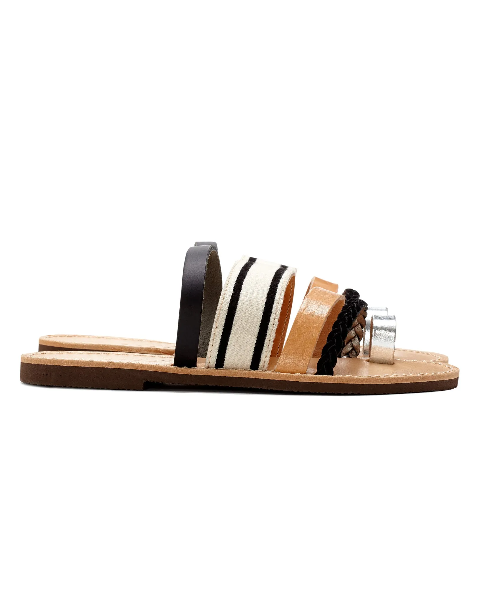 Isapera Sandals | Gerbera in Stripe - FINAL SALE