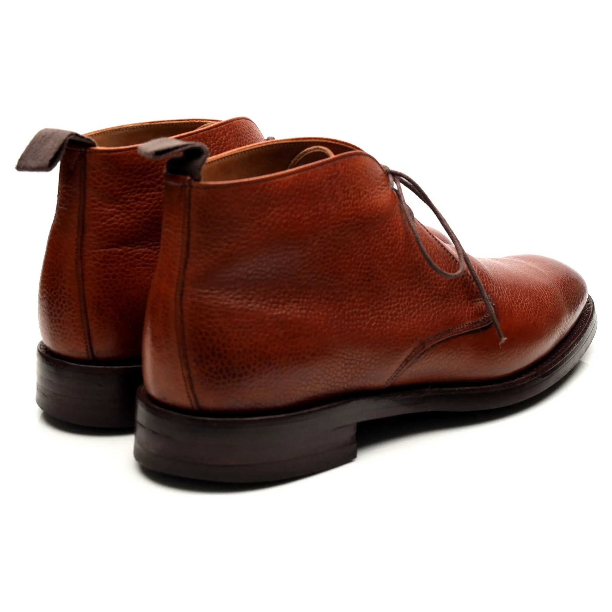 'Jackie III' Tan Brown Leather Chukka Boots UK 7.5 F