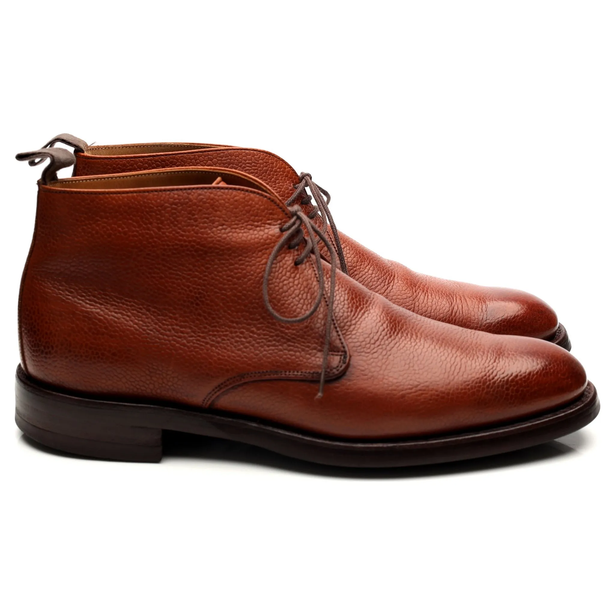 'Jackie III' Tan Brown Leather Chukka Boots UK 7.5 F