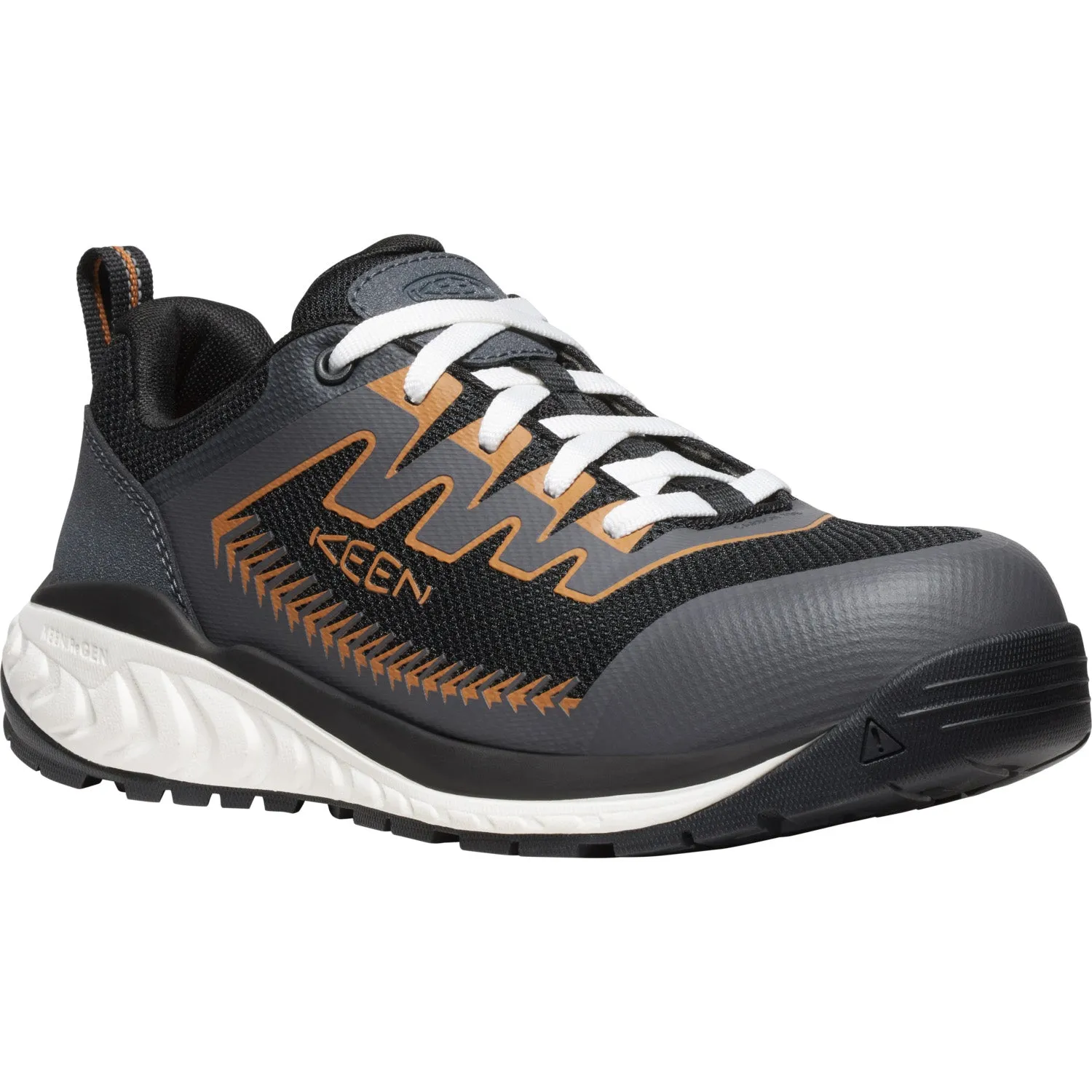 Keen Utility Mens Arvada CT Black/Curry Synthetic Work Shoes