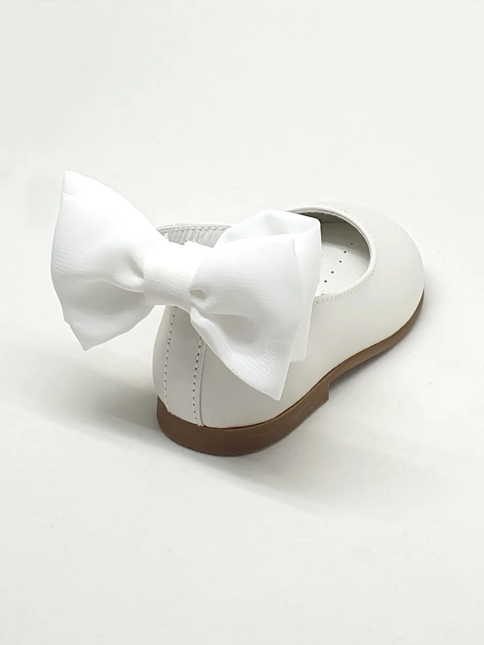 Kid's Ballerina Leather shoe with Bow-191075-15