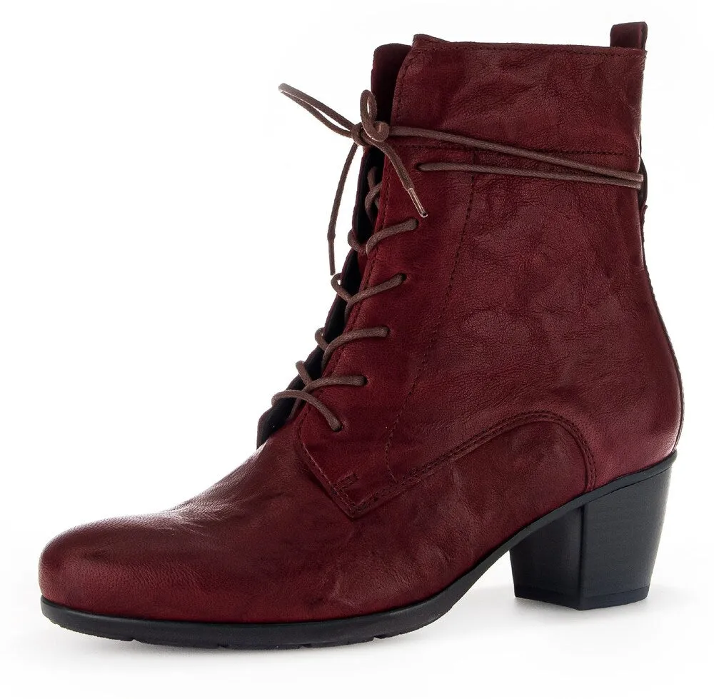 Lace-up boots Gabor, dark red