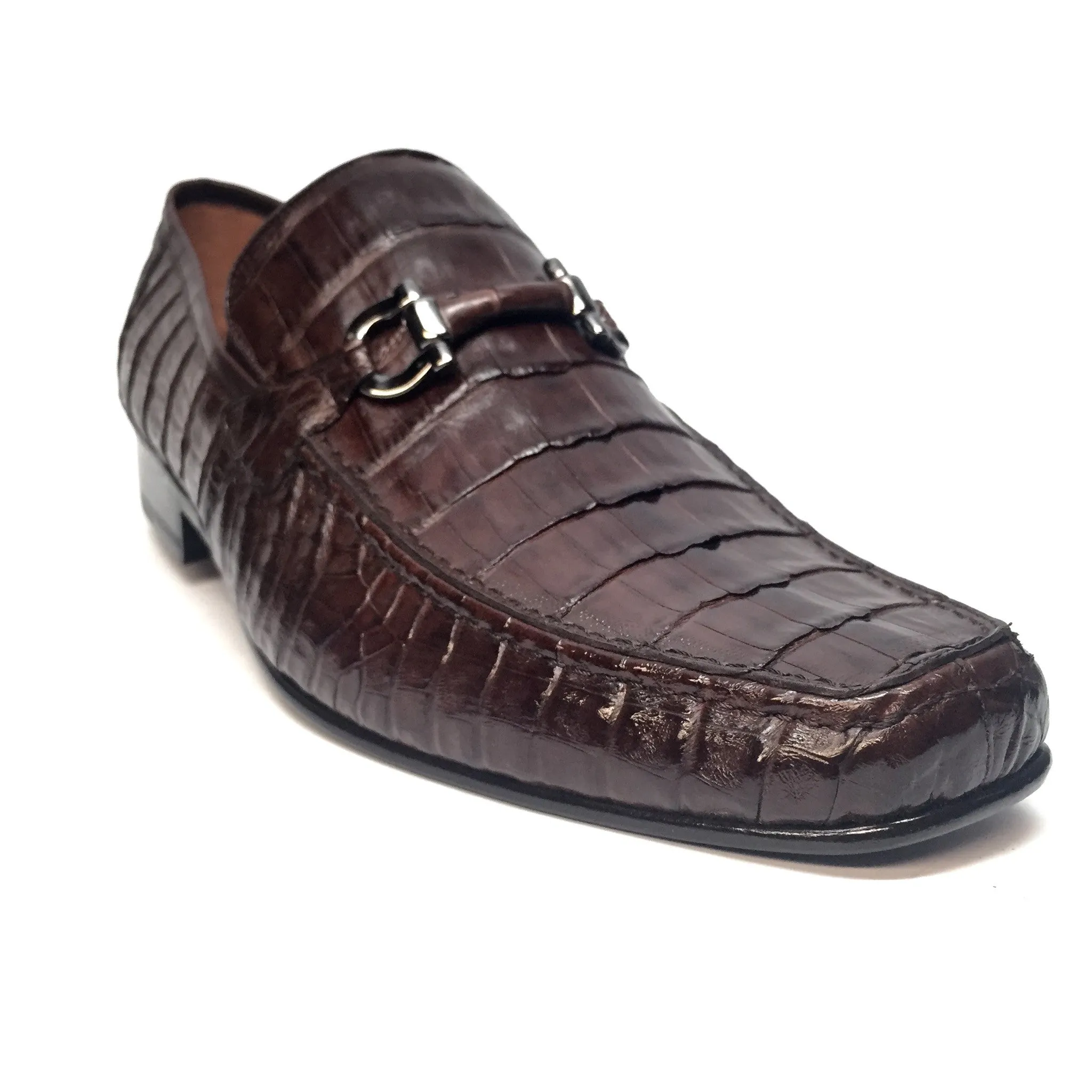 Los Altos All-Over Crocodile Belly Loafers