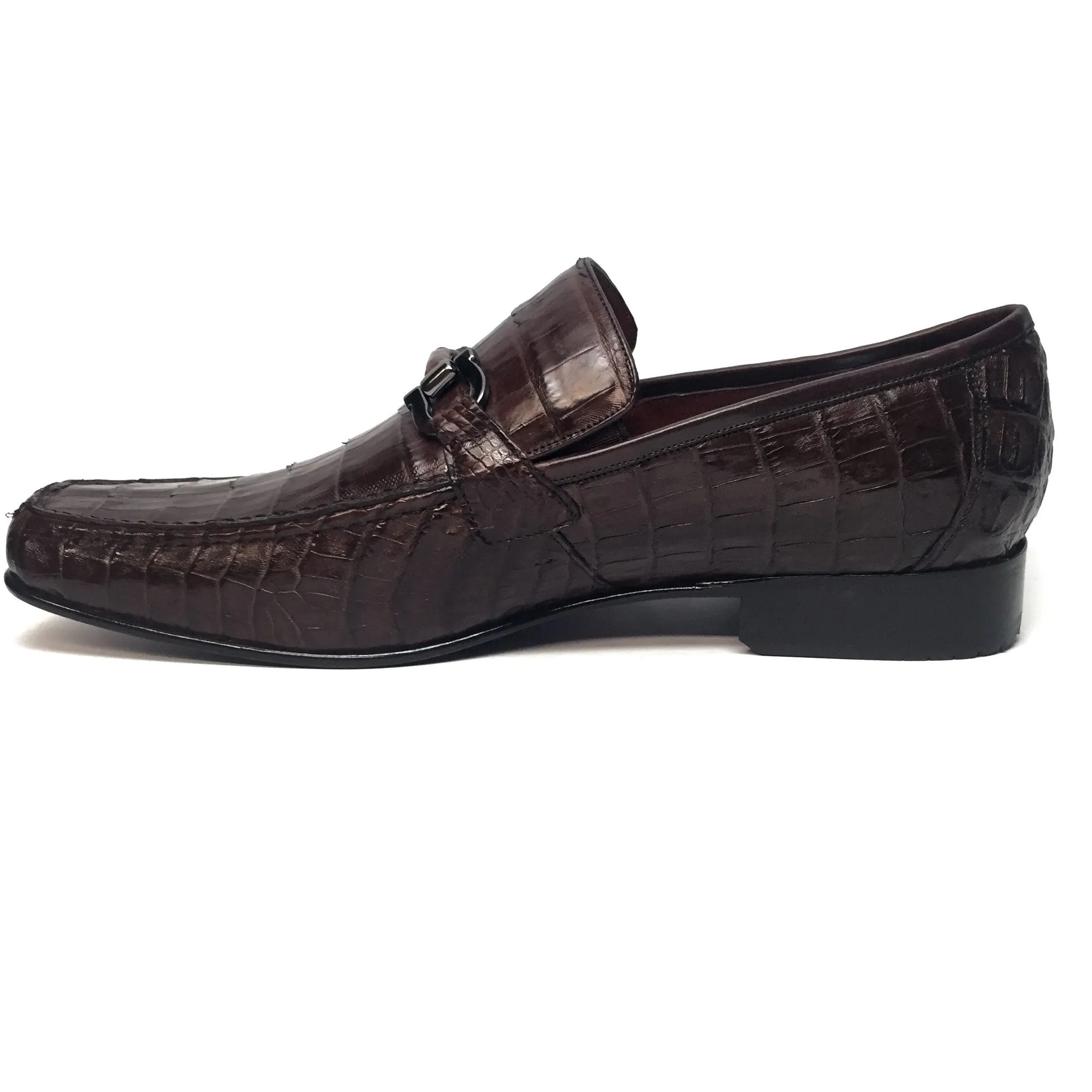 Los Altos All-Over Crocodile Belly Loafers