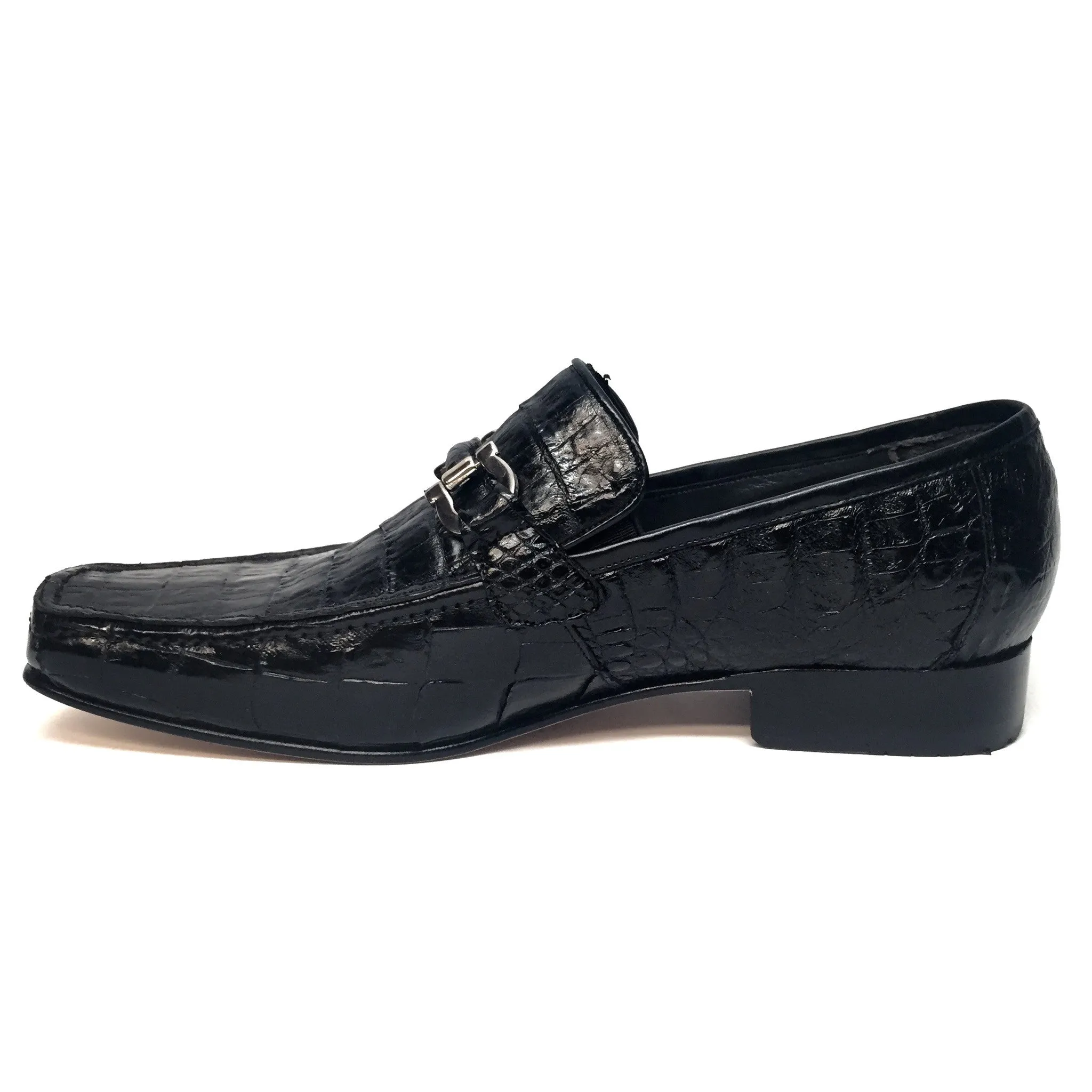 Los Altos All-Over Crocodile Belly Loafers