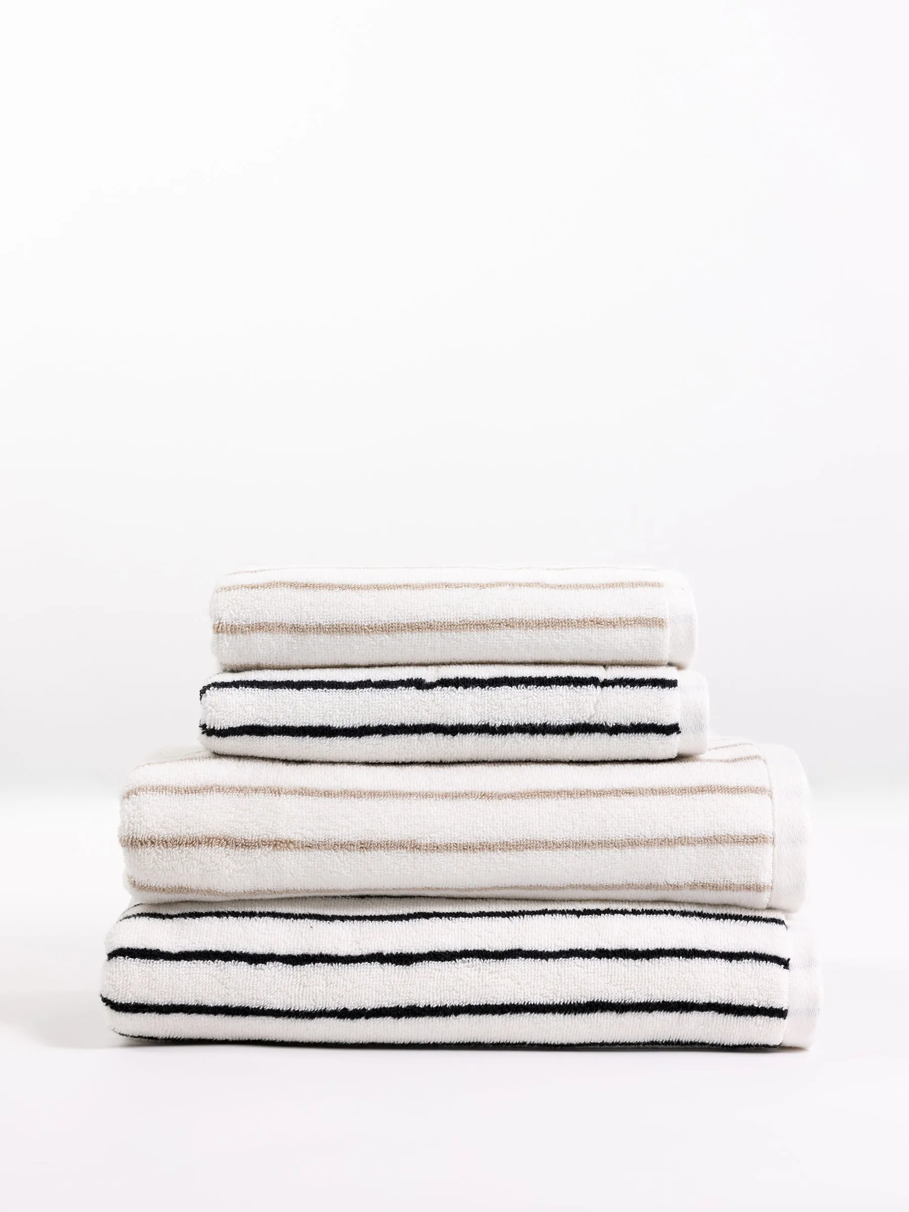 Luxe Striped Bath Towels