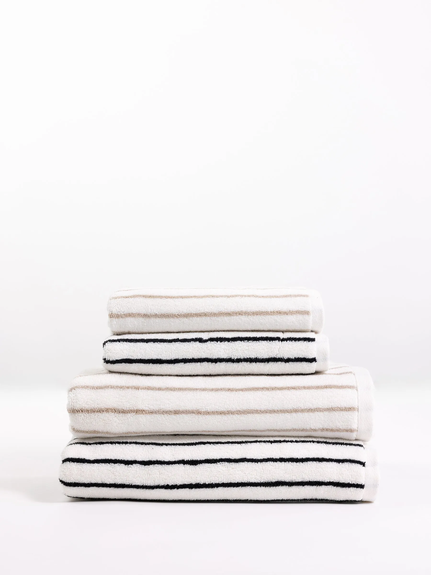 Luxe Striped Bath Towels