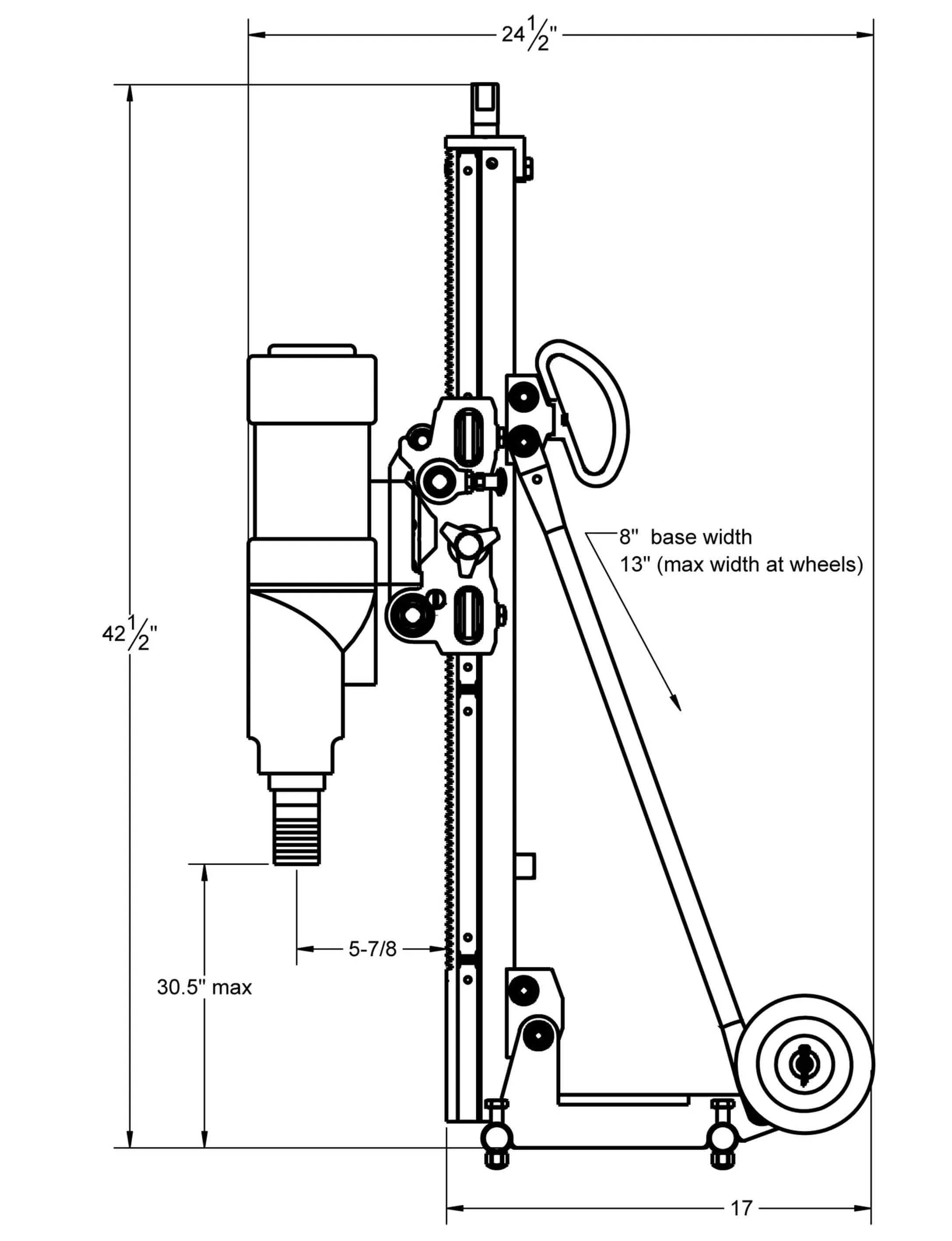 M5 PRO Heavy Duty Q.D. Anchor Core Drill Rig