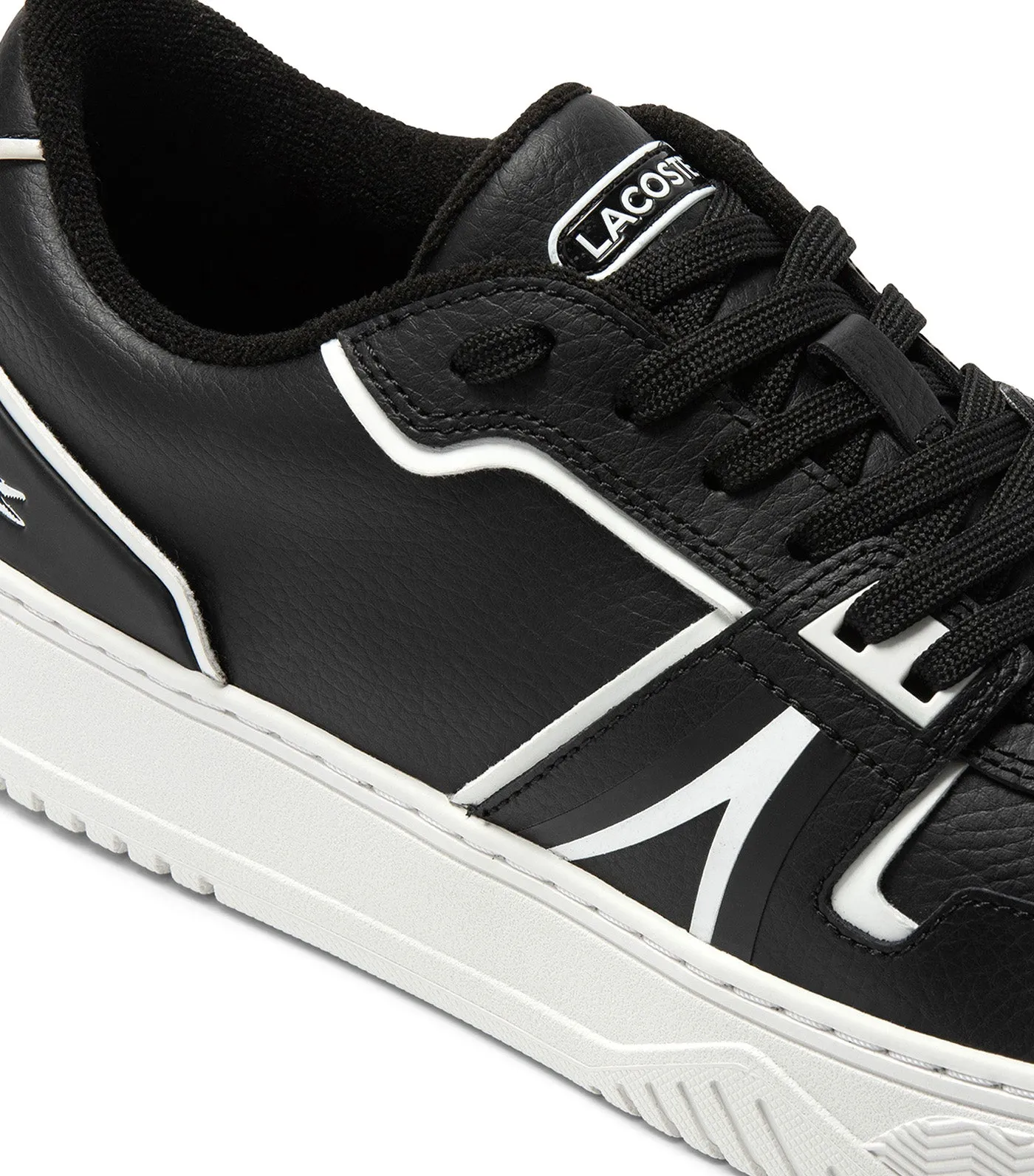 Men's Lacoste L001 Baseline Leather Trainers Black/White