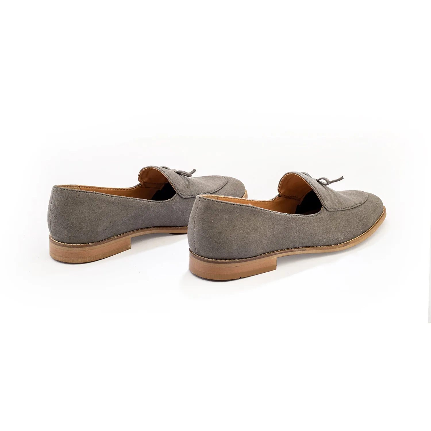 Monkstory Wyld Faux-Suede Slip-Ons – Pastel Grey