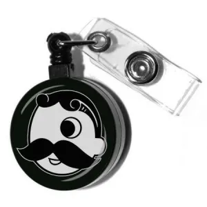 Natty Boh Logo (Black) / Retractable Badge Holder