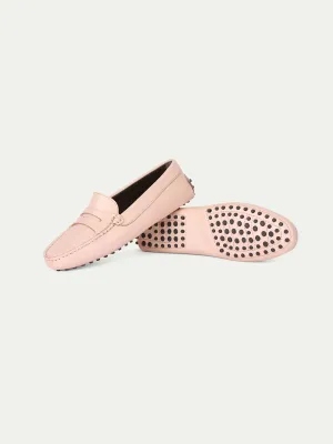 Nude Leather Driving Shoes