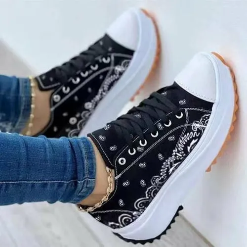 Pattern Canvas Women Sneakers Casual Sport Shoes