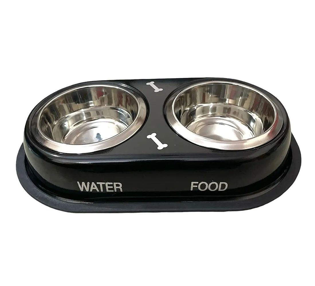 Pet Dining Delight Combo: Stainless Steel Bowls   All-Natural Chicken Treats | Save 30%