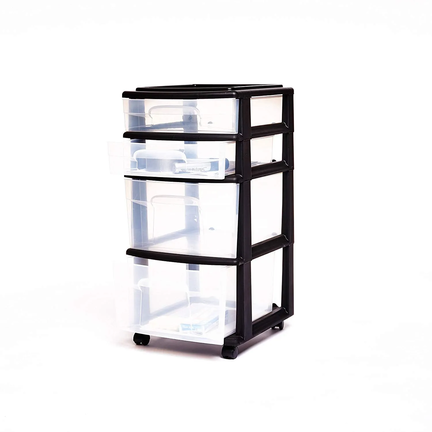 Plastic 4 Drawer Medium Cart