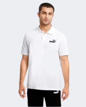 Puma Essentials Pique Men Lifestyle Polo Short Sleeve White