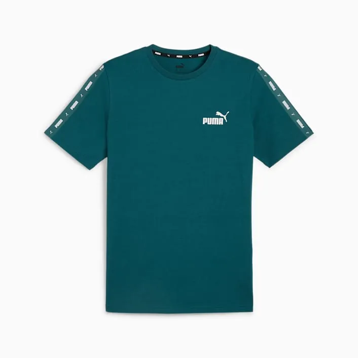 PUMA MEN'S ESSENTIALS TAPE GREEN TEE