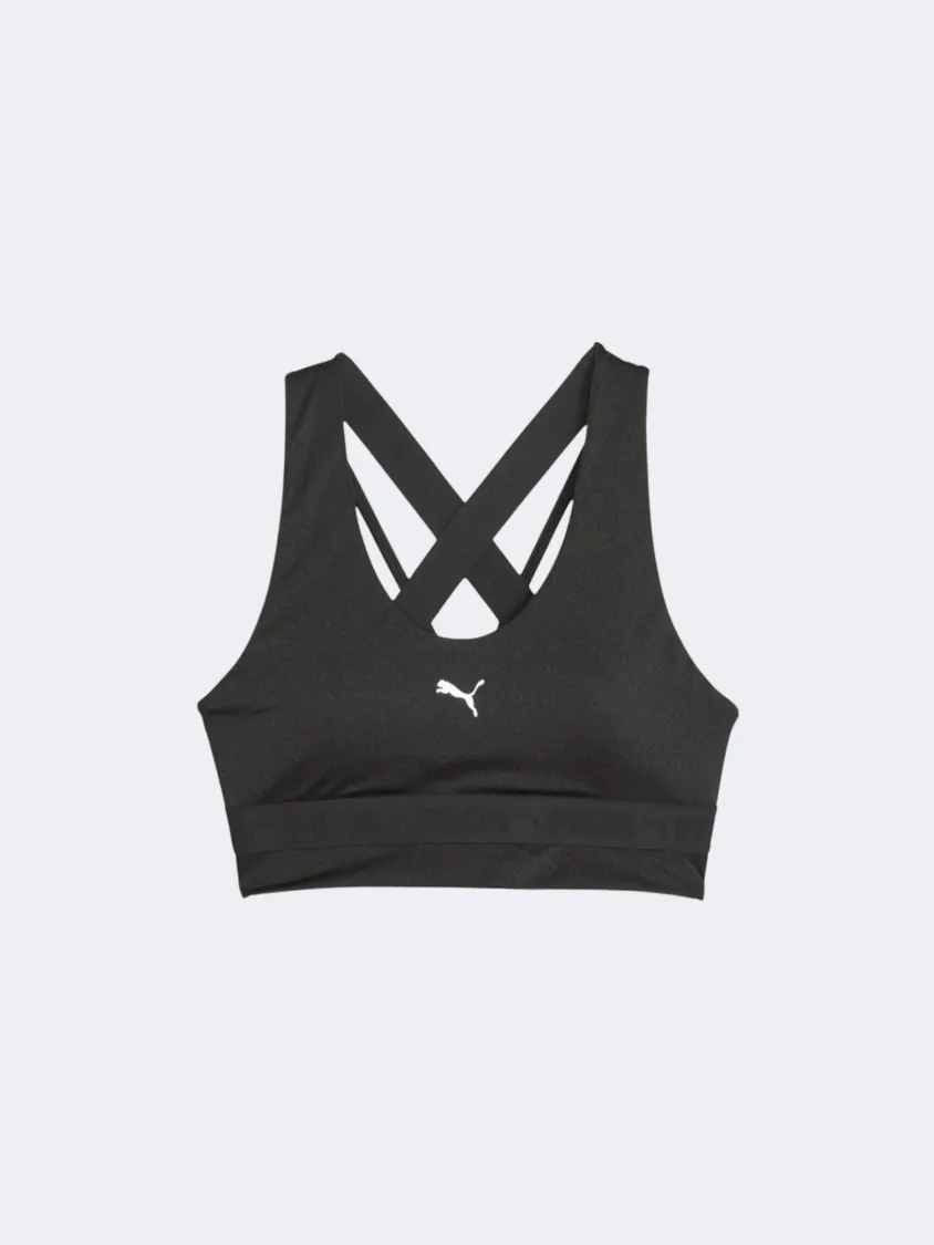 Puma Mid Impact Strong Shine Women Training Bra Black