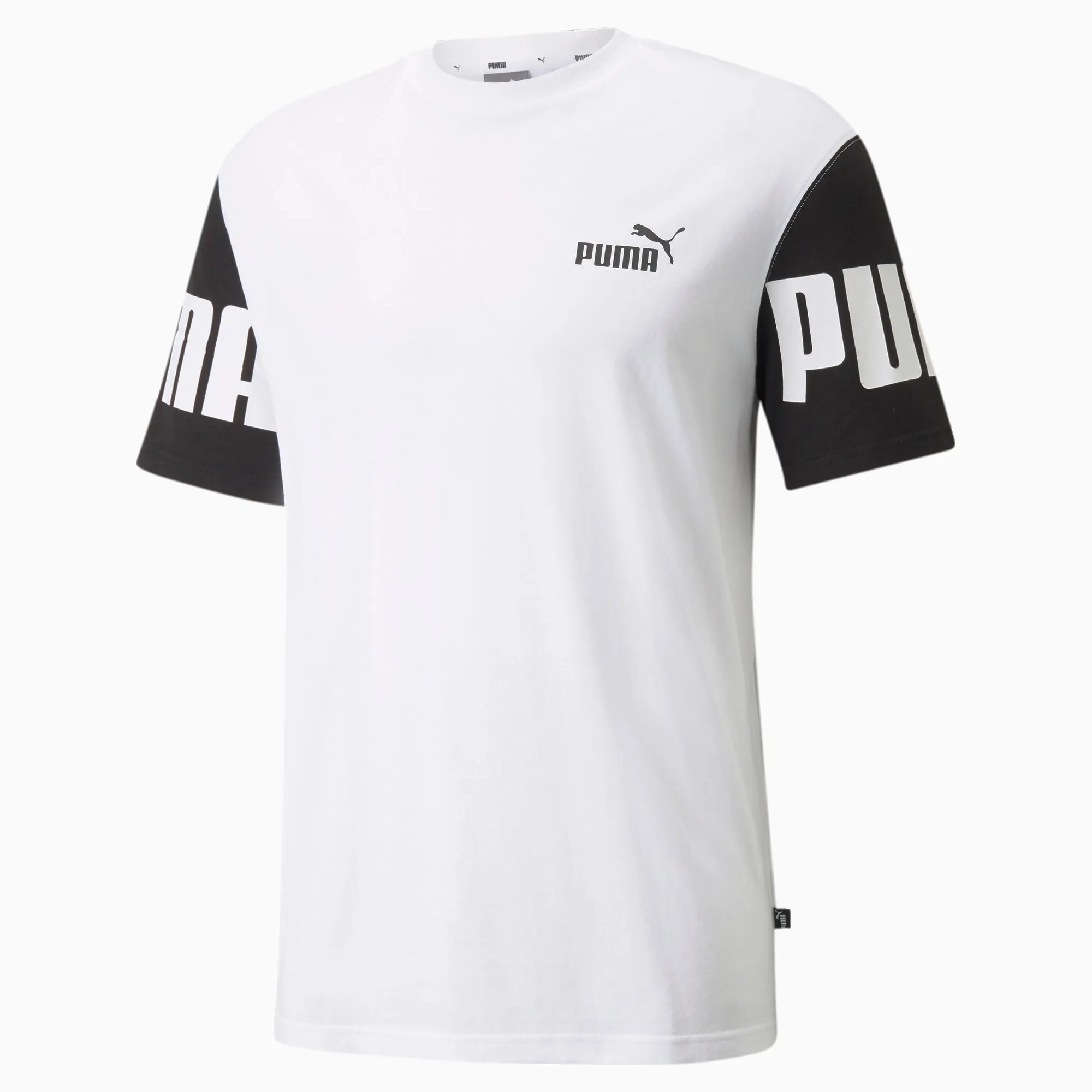 Puma POWER COLORBLOCK TEE US -Men’s- WHITE