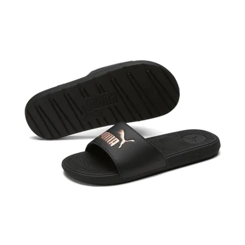 Puma Womens Cool Cat 2.0 Wns Black-Rose Gold Slide - 6UK (38910802)