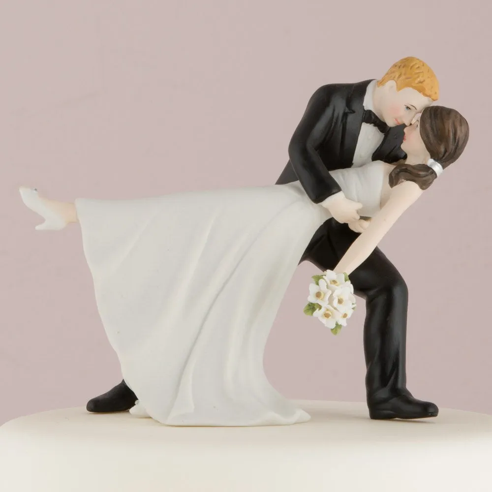 "A Romantic Dip" Dancing Bride and Groom Couple Figurine