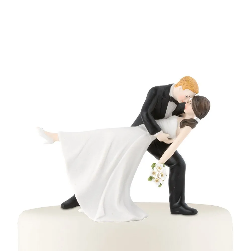 "A Romantic Dip" Dancing Bride and Groom Couple Figurine