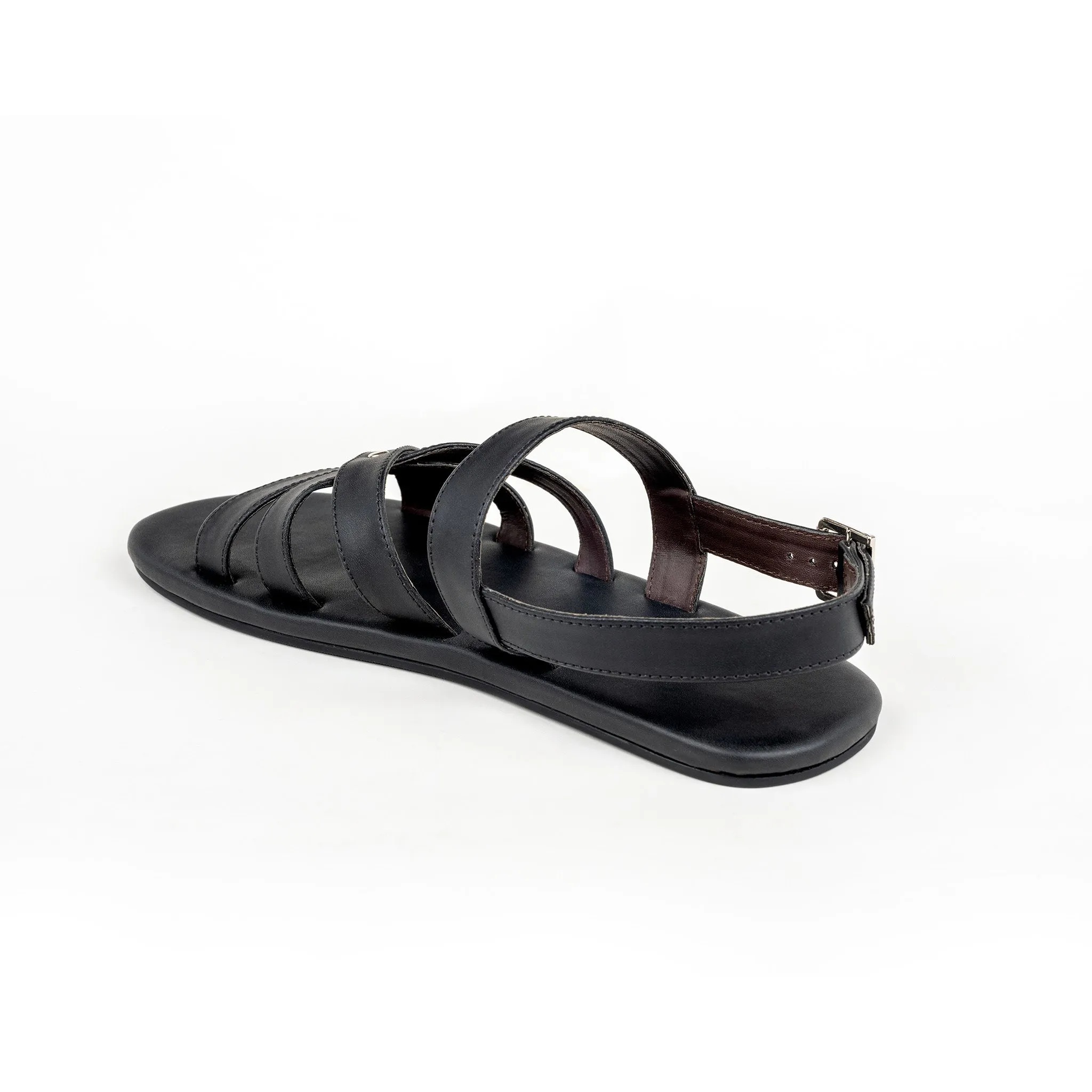 Ray Crossover Vegan Leather Black Men Sandals