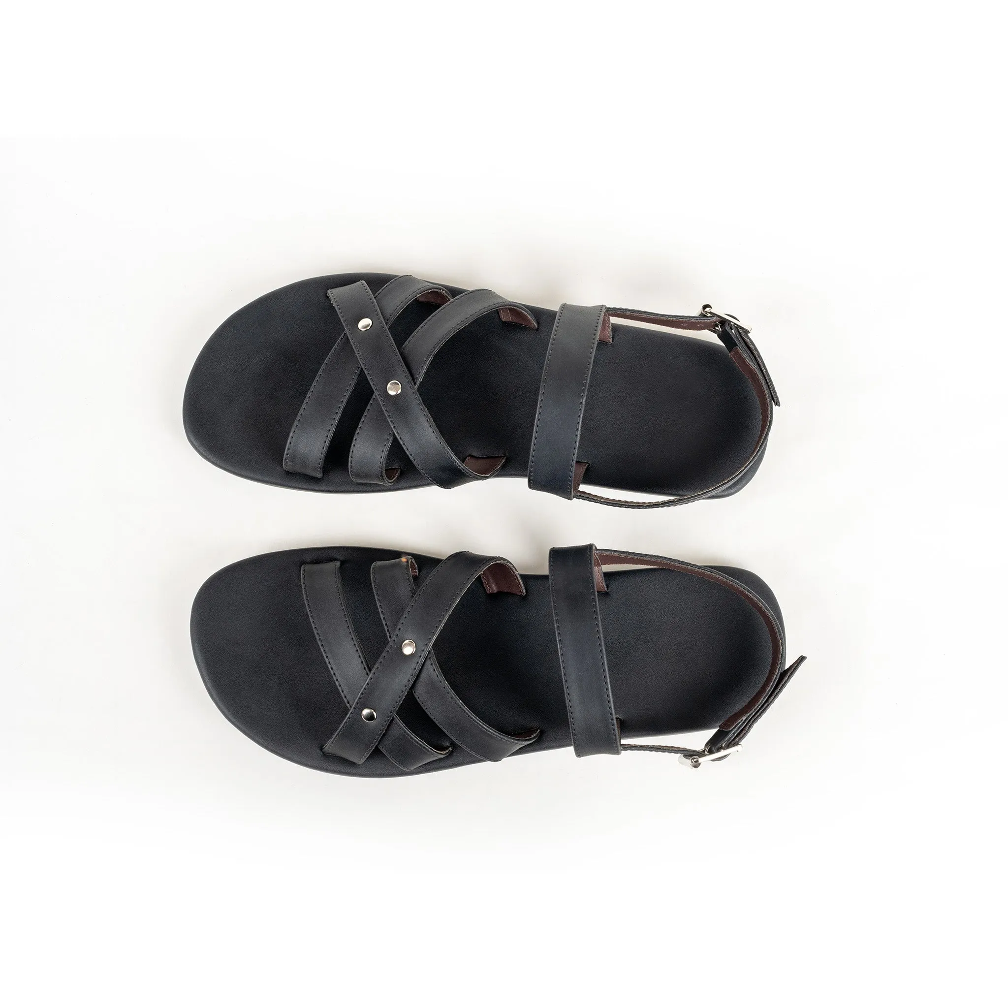 Ray Crossover Vegan Leather Black Men Sandals