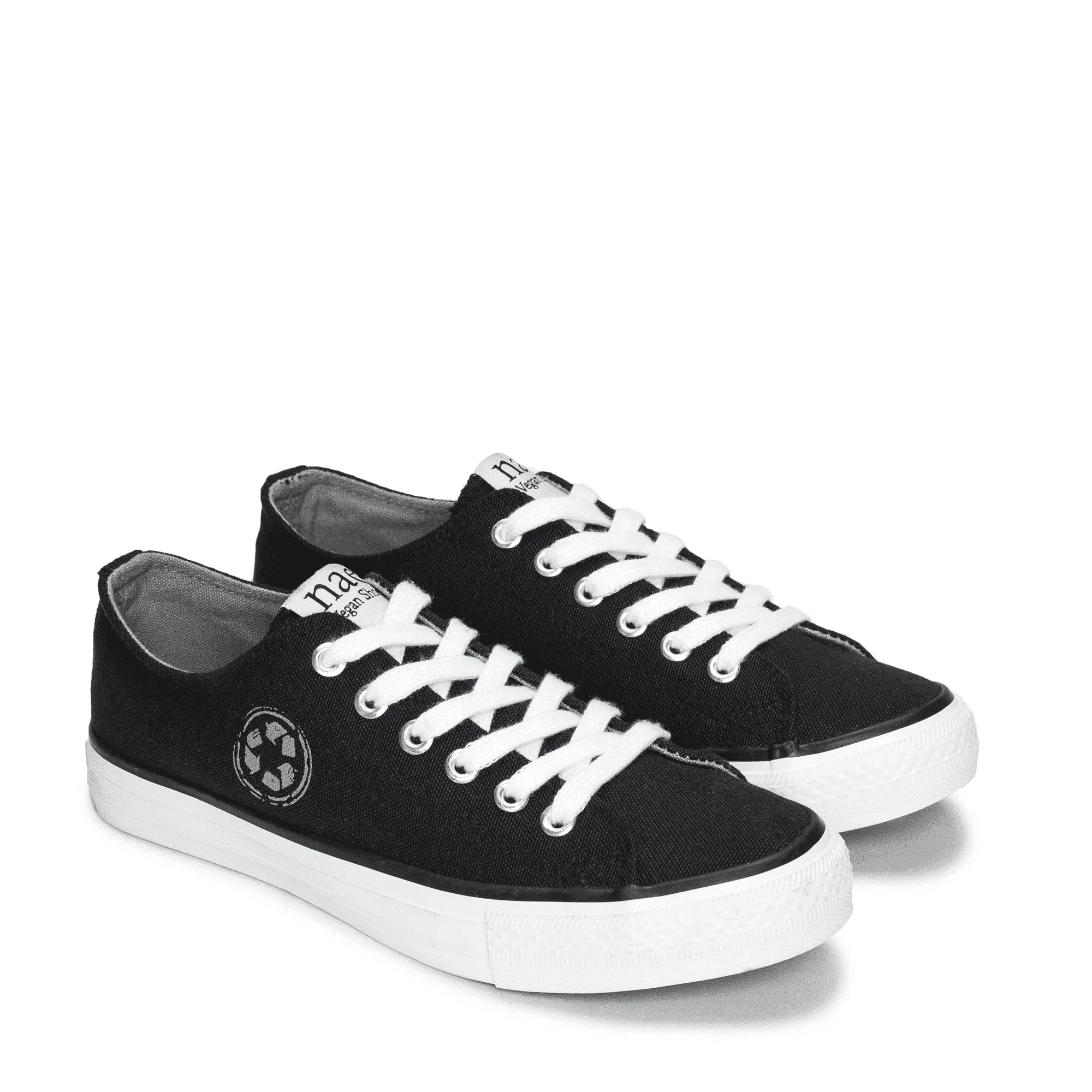 Reclaim Black Unisex Low Top Vegan Sneakers