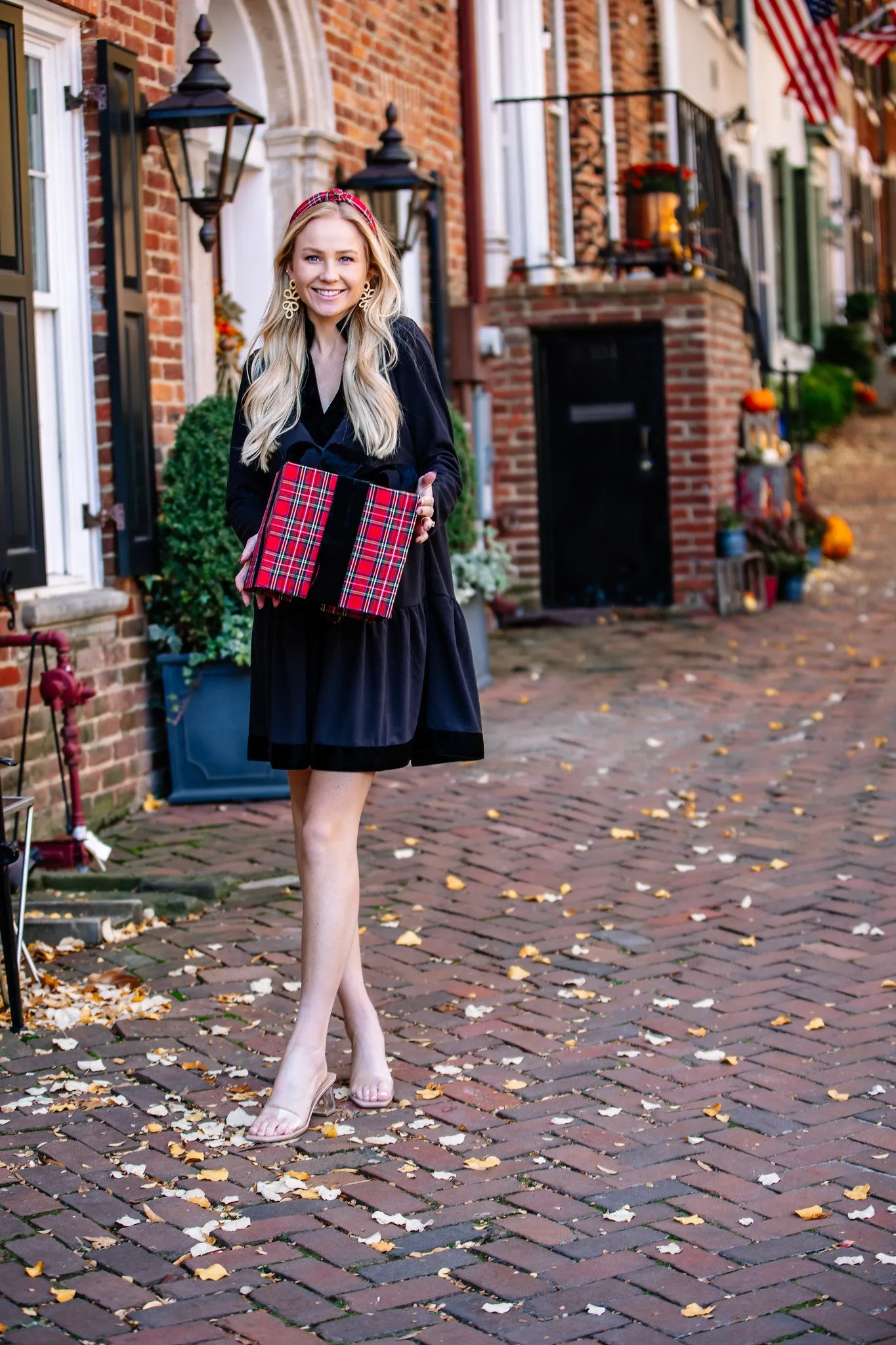 Sail to Sable Long Sleeve Fit and Flare Dress - Black