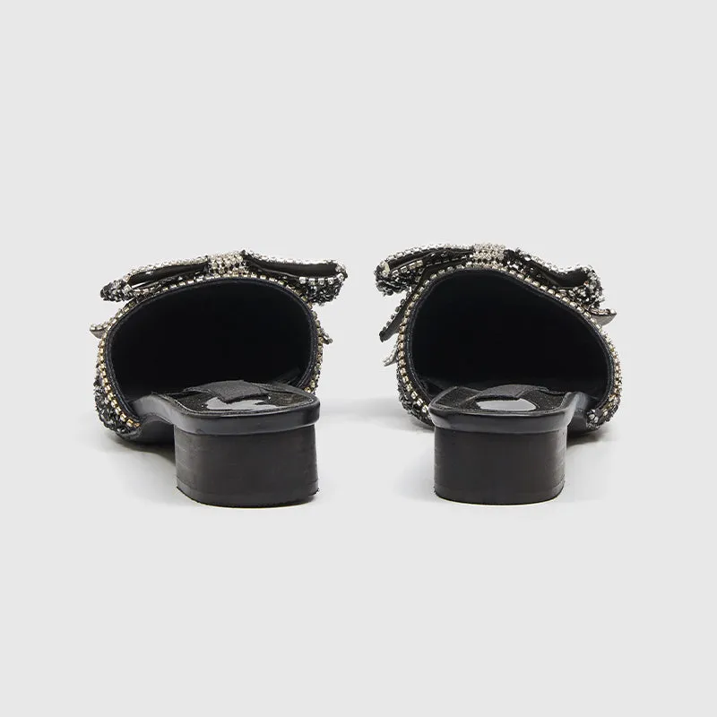 Shining Outdoor Slides Flats Shoes Black