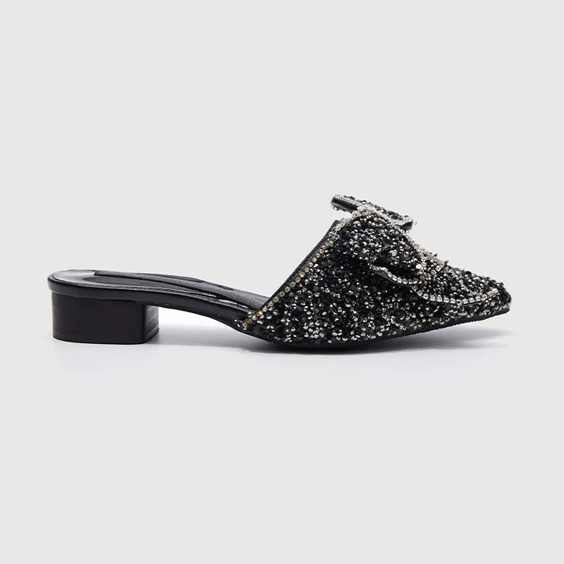 Shining Outdoor Slides Flats Shoes Black