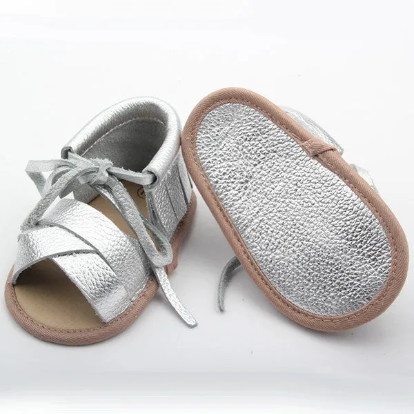 Silver Baby Shoes by Two Little Feet