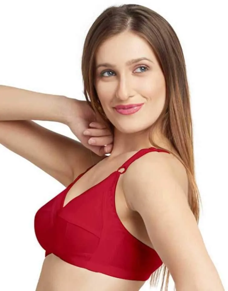 Women's Cotton Full Coverage Non Padded Bra Combo Set (Pack of 3)